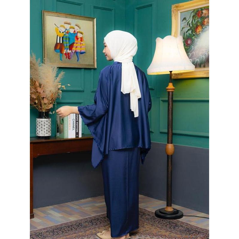 BAJU KURUNG MULBERRY SILK BATWING KAIN PARIO FREE SAIZ