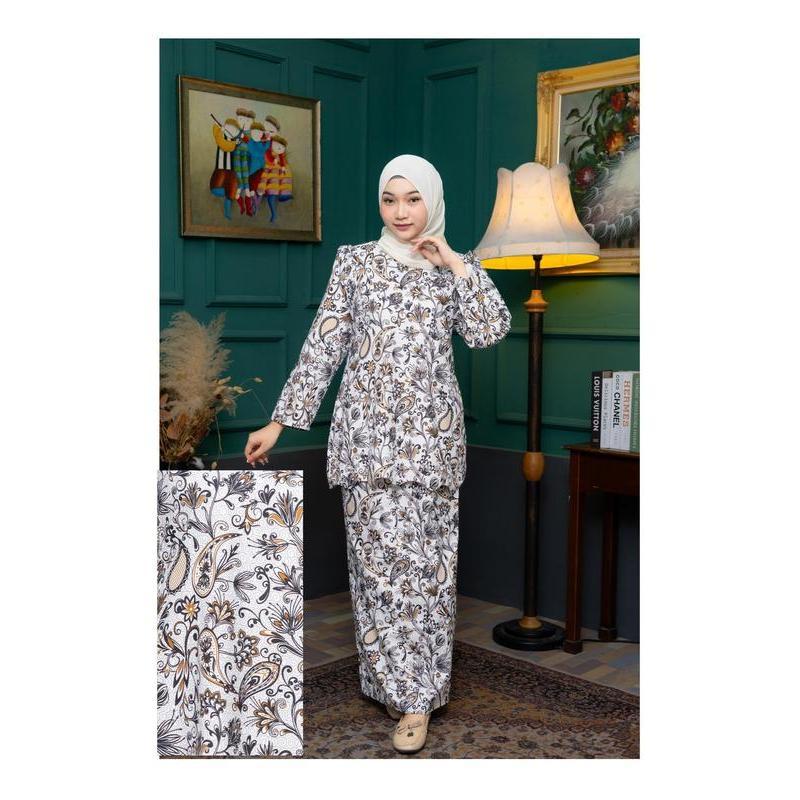 MINI KURUNG SWISS COTTON PRINTED Baju Kurung Set
