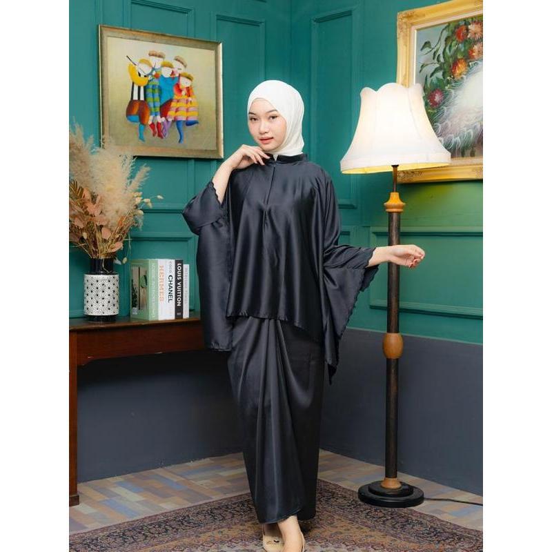 BAJU KURUNG MULBERRY SILK BATWING KAIN PARIO FREE SAIZ