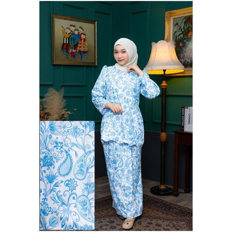 MINI KURUNG SWISS COTTON PRINTED Baju Kurung Set