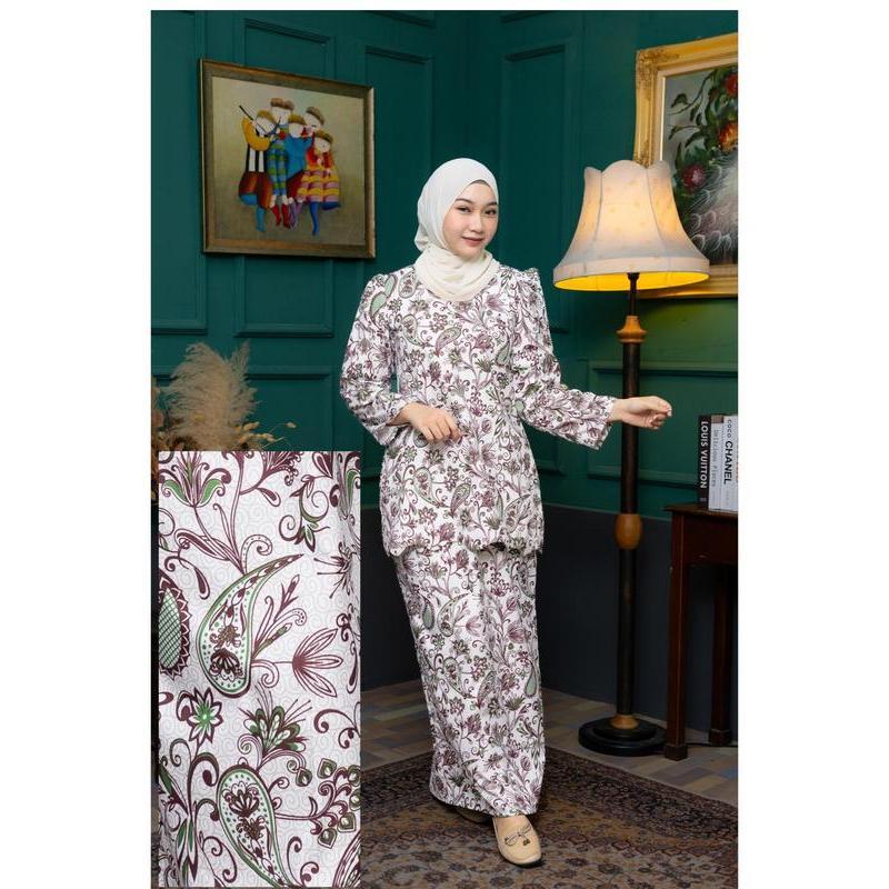 MINI KURUNG SWISS COTTON PRINTED Baju Kurung Set