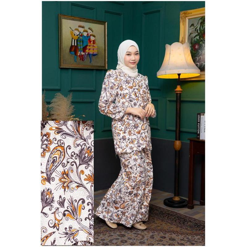 MINI KURUNG SWISS COTTON PRINTED Baju Kurung Set