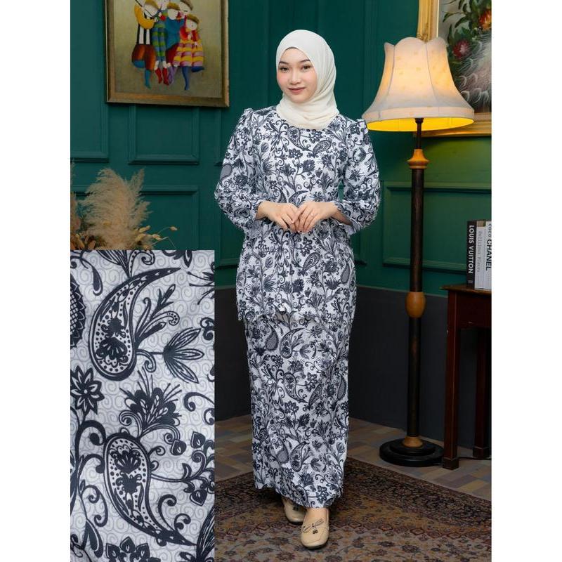 MINI KURUNG SWISS COTTON PRINTED Baju Kurung Set