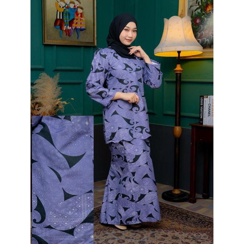 MINI KURUNG SWISS COTTON PRINTED Baju Kurung Set