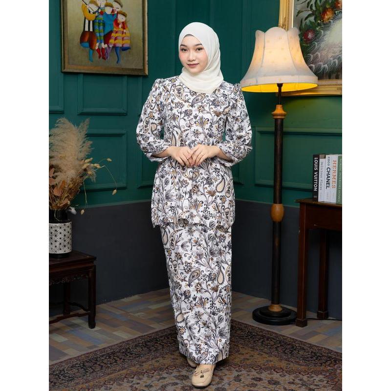 MINI KURUNG SWISS COTTON PRINTED Baju Kurung Set