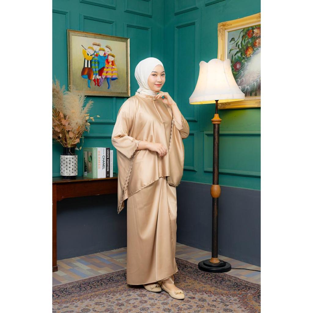 BAJU KURUNG MULBERRY SILK BATWING KAIN PARIO FREE SAIZ